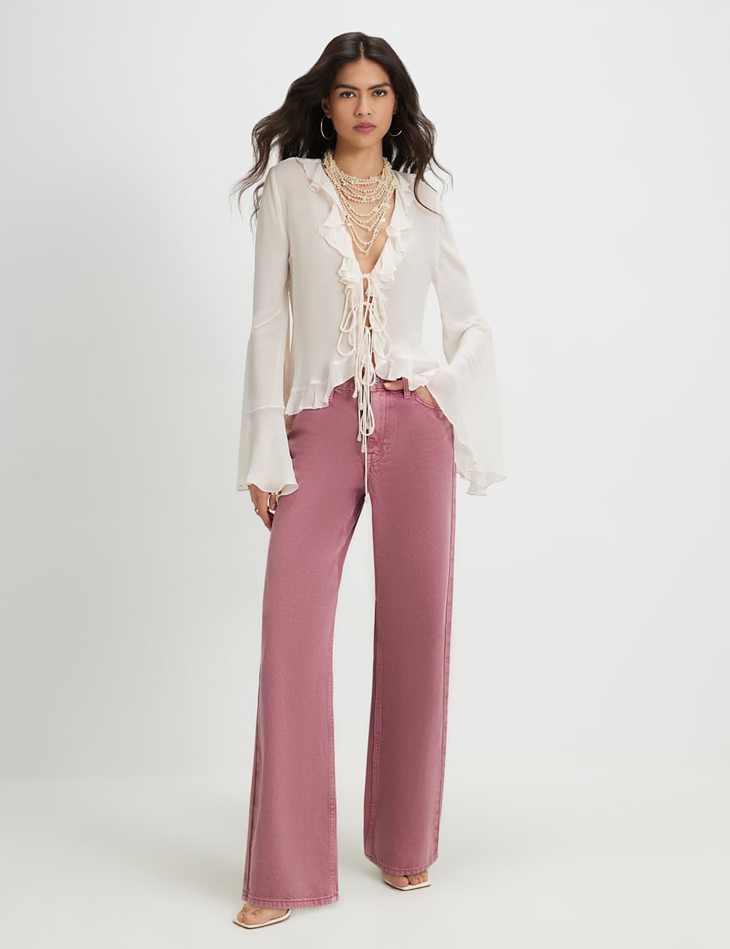 River Island Women's High Waisted Straight Leg Jeans - 10 - Green - Available at M&S