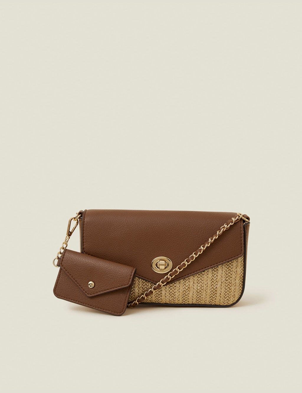 Metallic Raffia Cross Body Bag