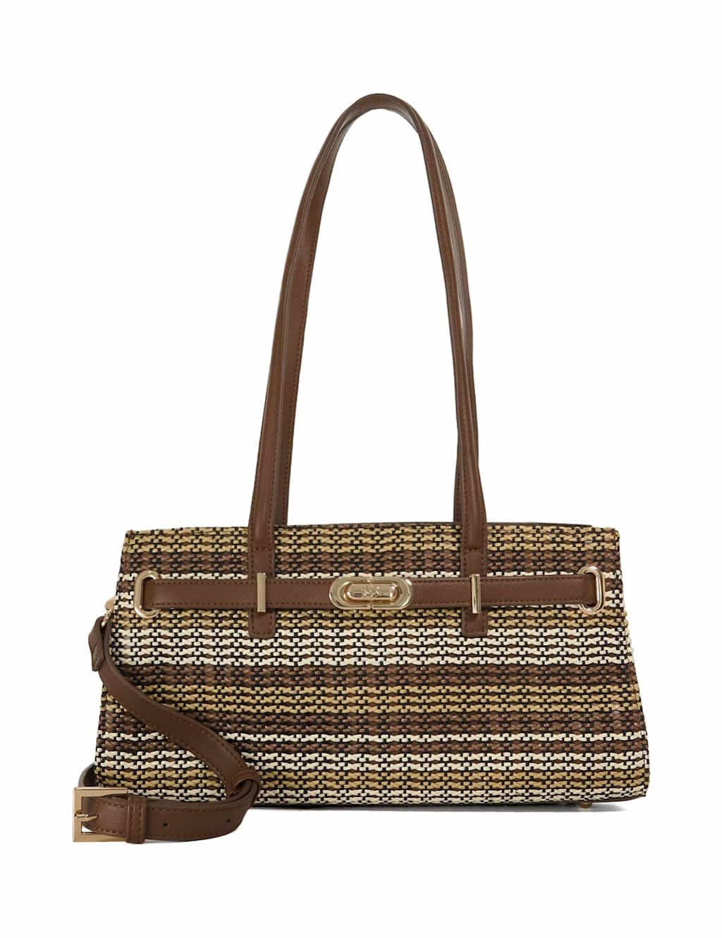 Dune London Women's Faux Leather Croc Effect Shoulder Tote Bag - Brown - Available at M&S