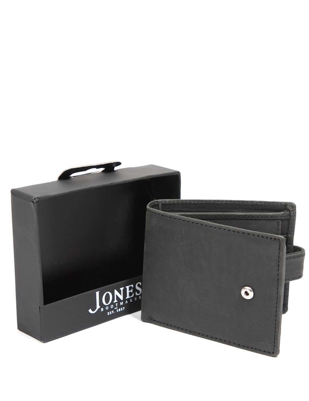 Jones Bootmaker Leather Bi-fold Wallet Black