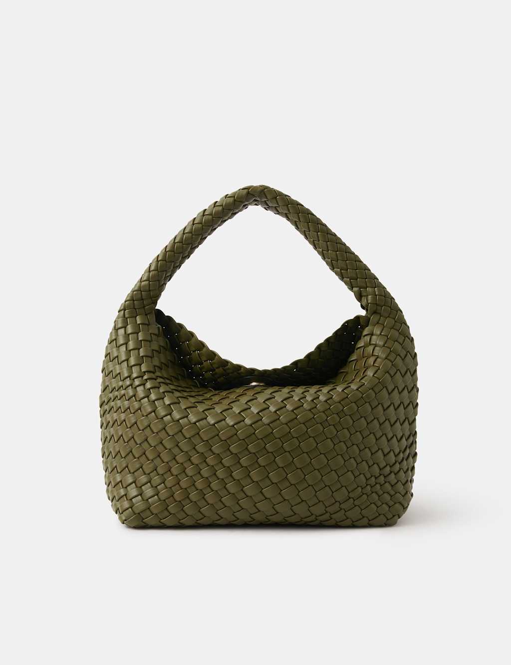 ACCESSORIZE Woven Slouched Shoulder Bag Olive
