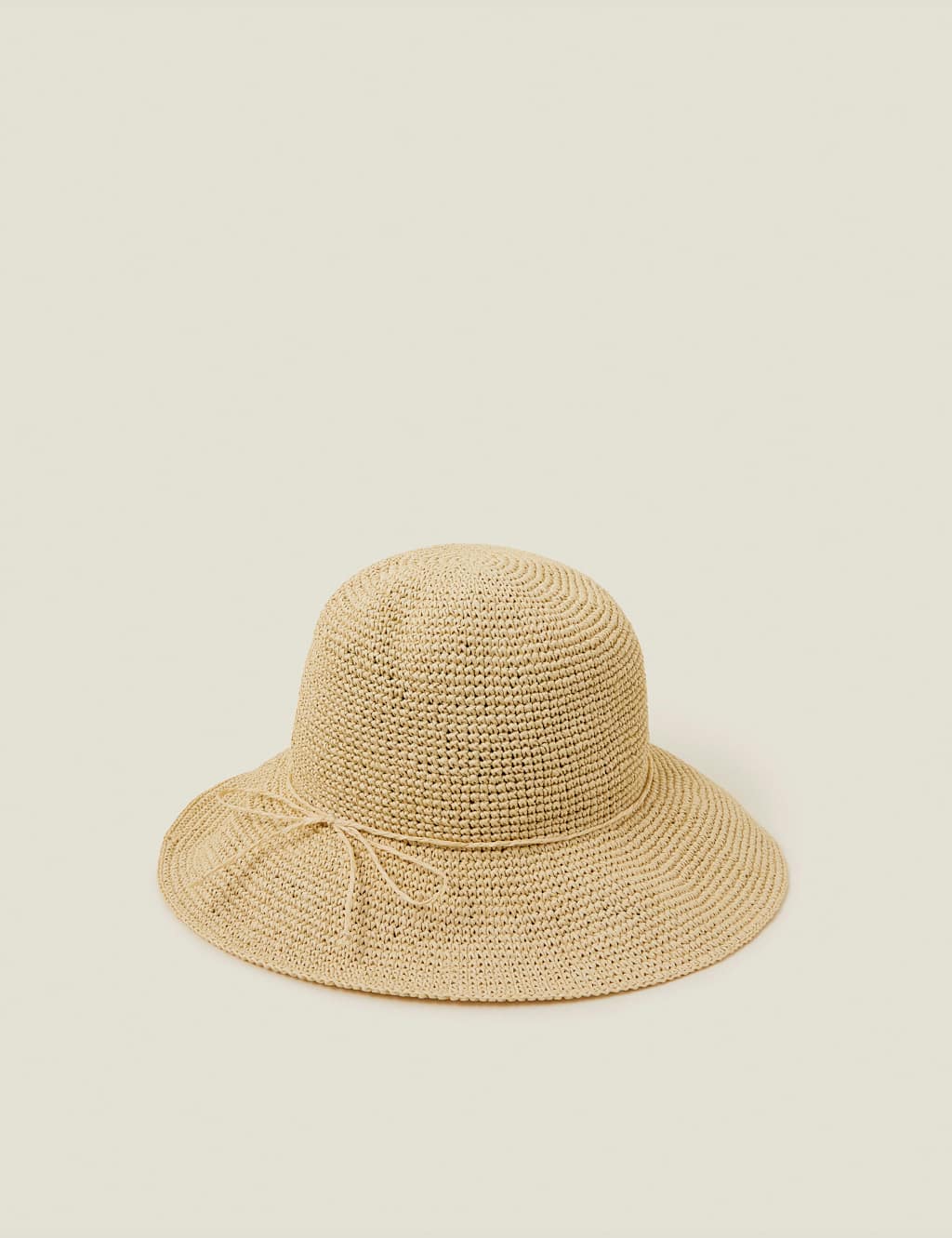 Straw Wide Brim Bucket Hat