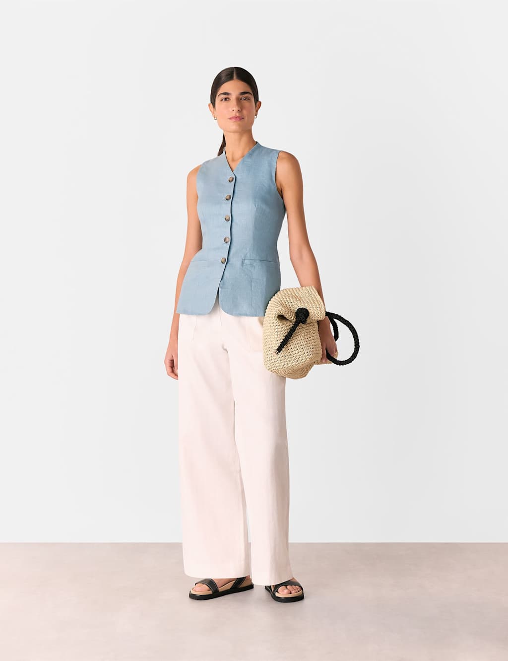 Pure Linen Waistcoat