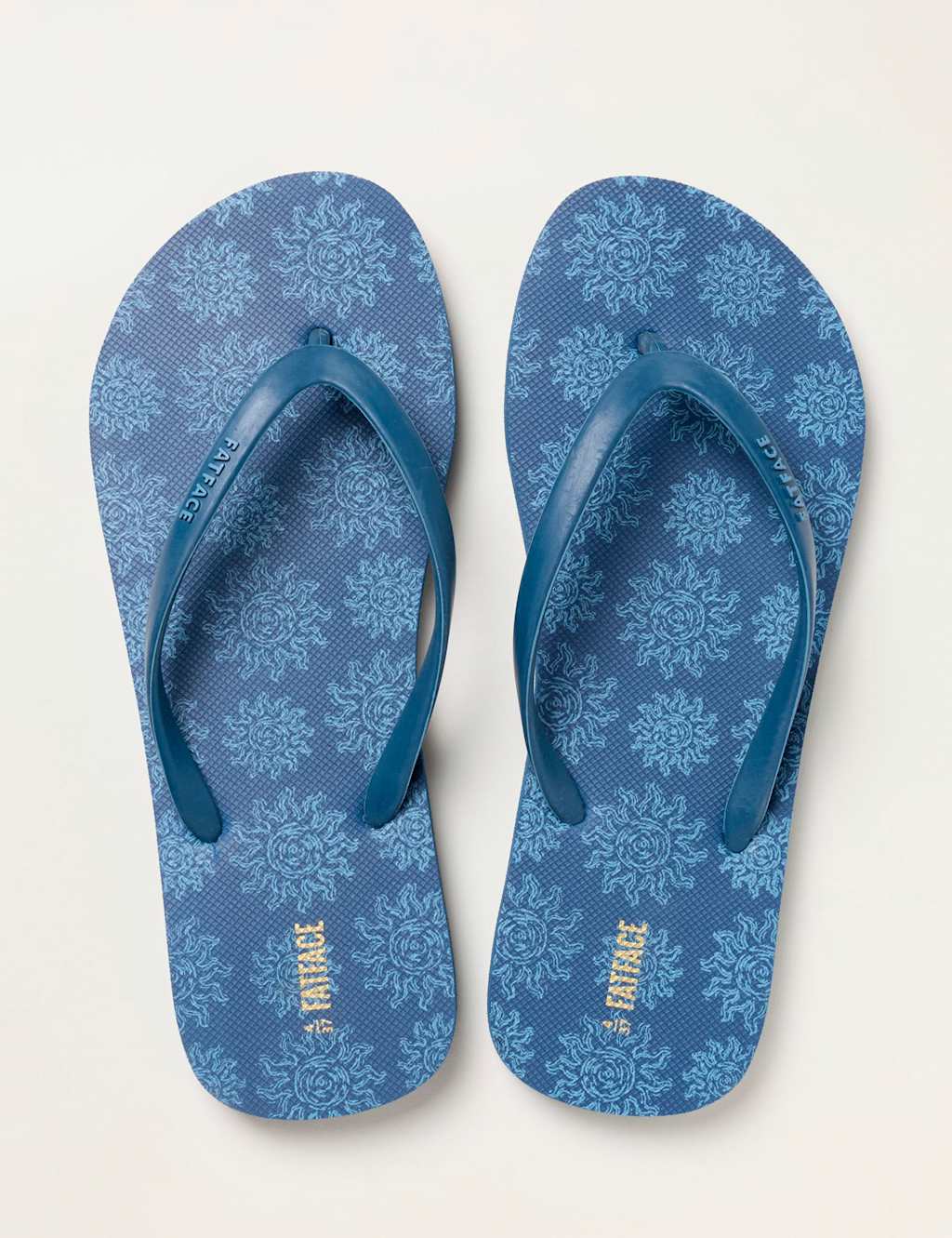 Fatface Women's Sun Print Flat Flip Flops - 6½ - Blue Mix - Available at M&S