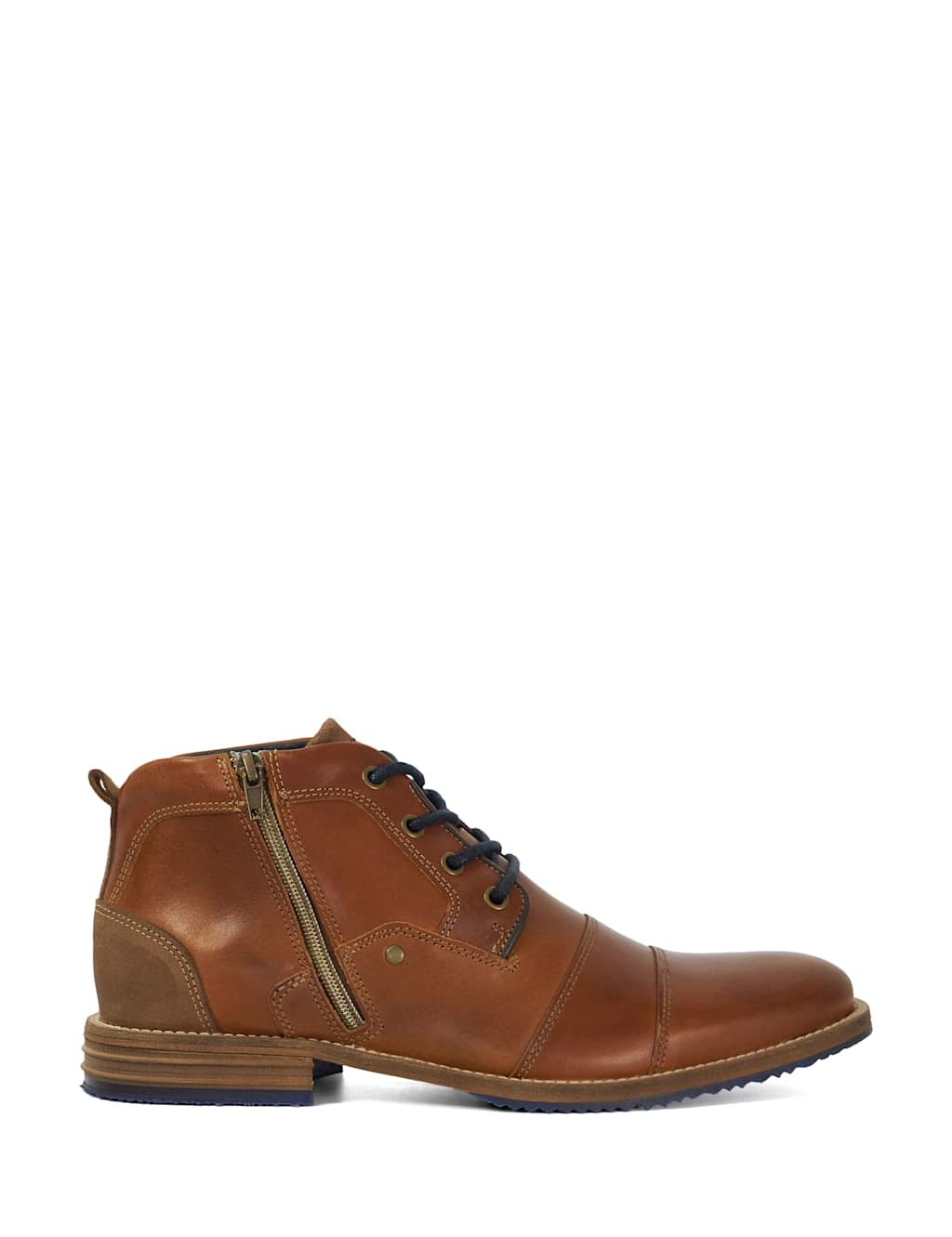 Leather Side Zip Boots