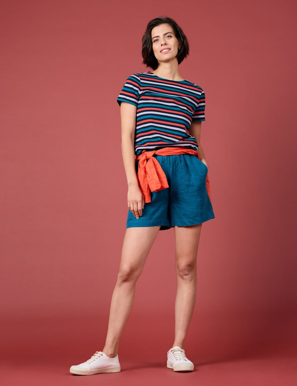 Pure Cotton Striped Slim Fit T-Shirt