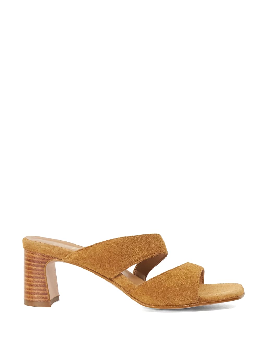 Dune London Women's Suede Block Heel Sandals - 7 - Tan - Available at M&S