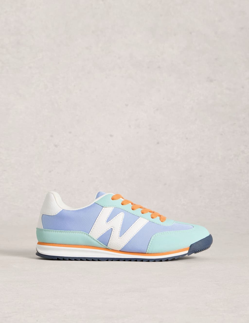 White Stuff Women's Lace Up Side Detail Trainers - 5 - Blue - Available at M&S