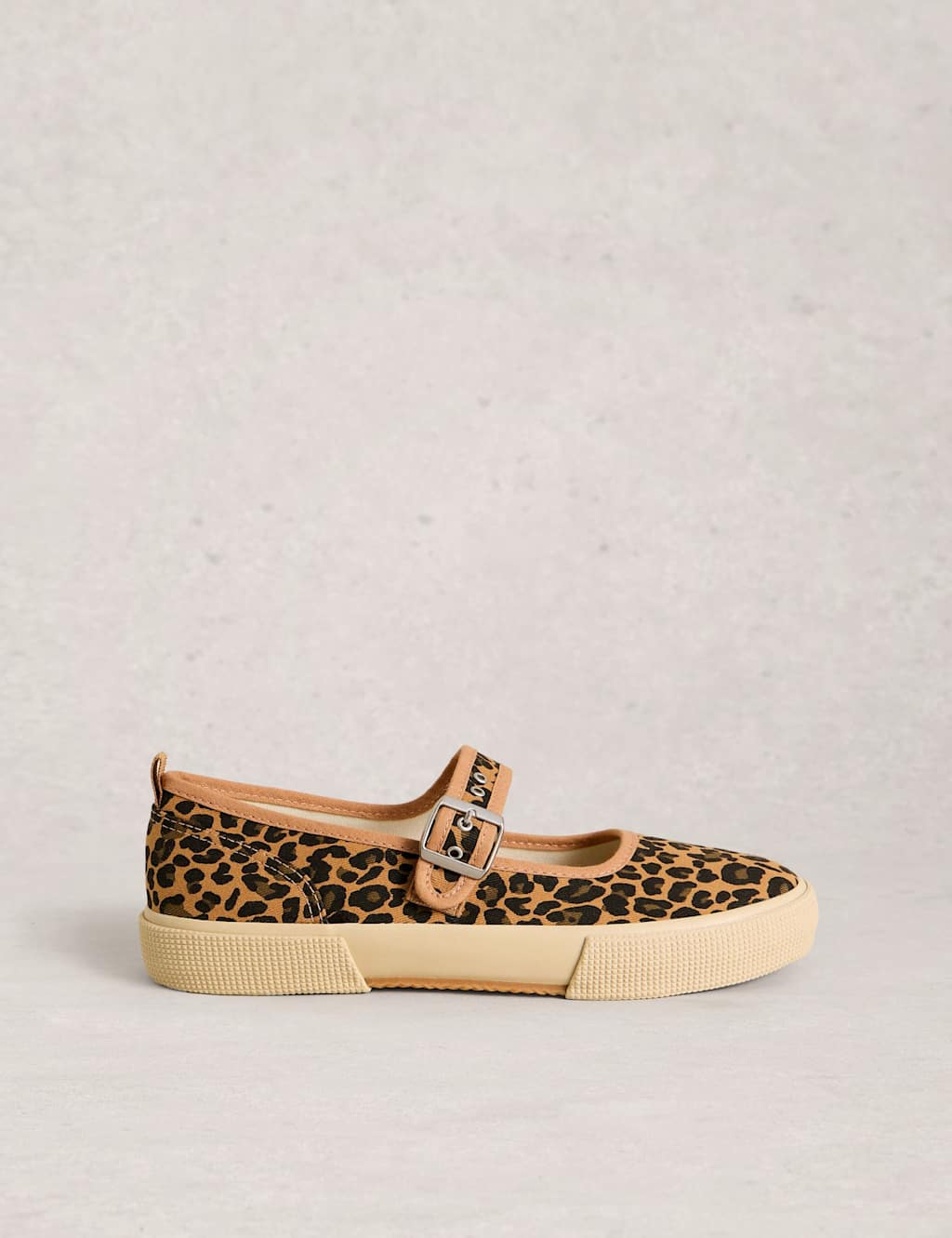White Stuff Women's Canvas Mary Jane Trainers - 3 - Brown - Available at M&S