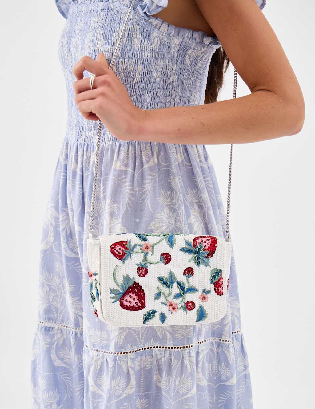 Accessorize Women's Strawberry Sequin Clutch Bag - Multi - Available at M&S