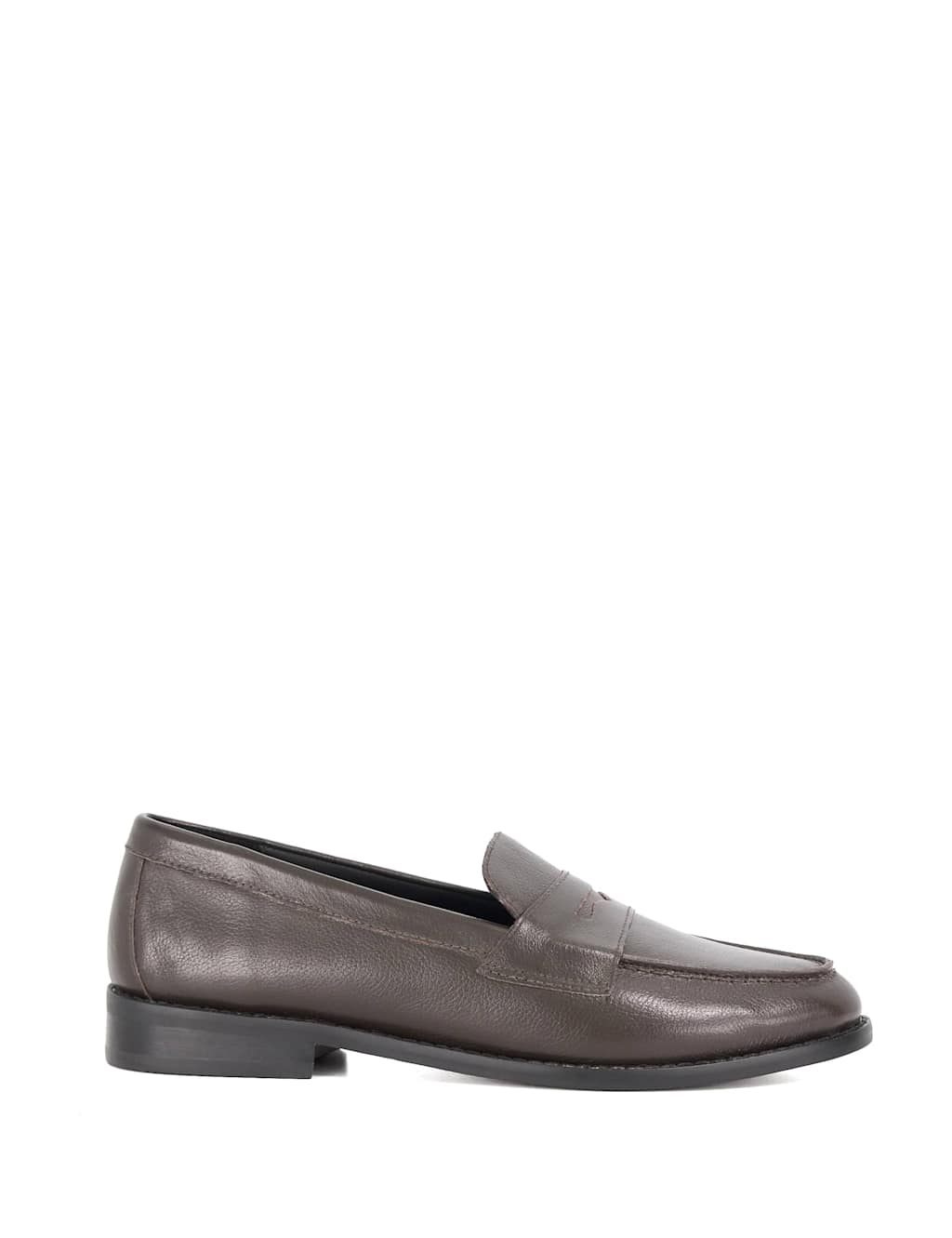 Dune London Leather Loafers Brown