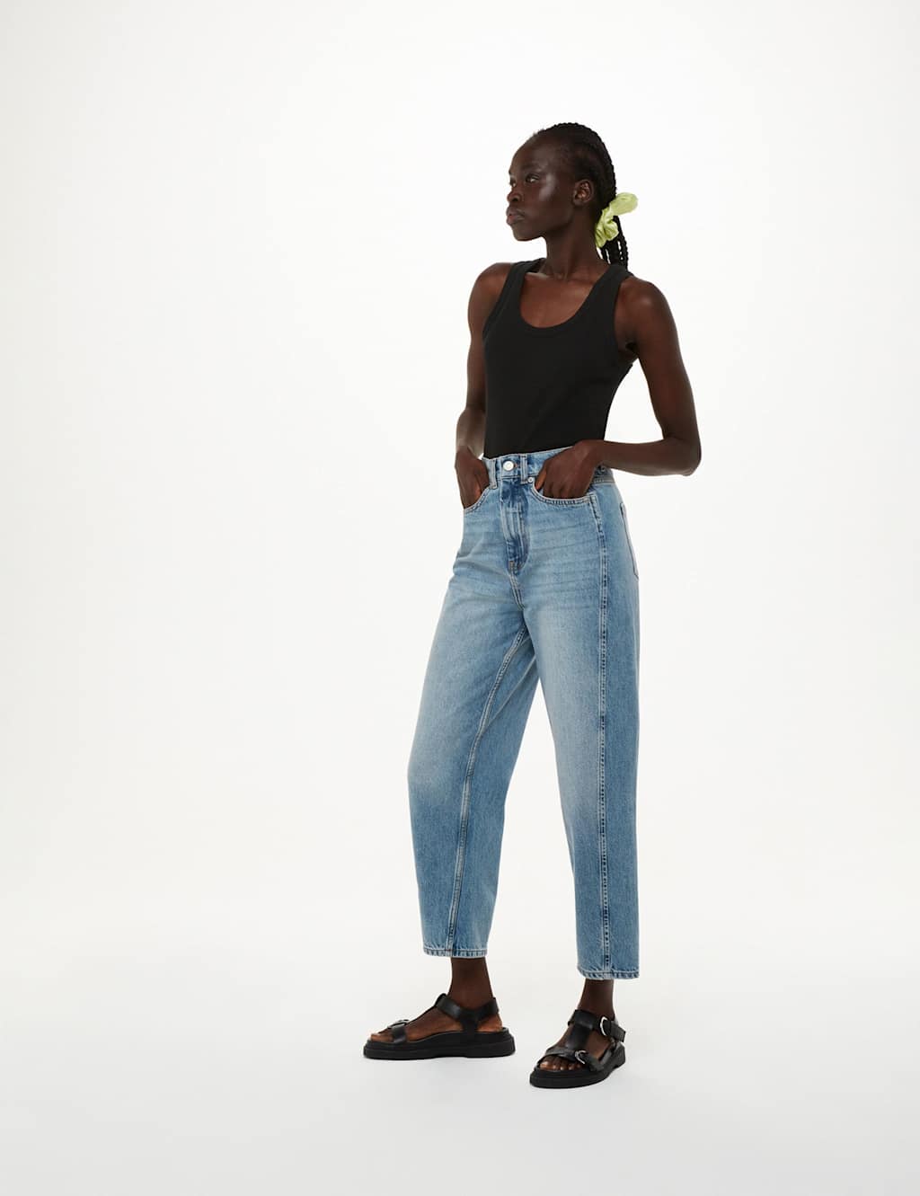 Cotton Rich Ribbed Scoop Neck Vest
