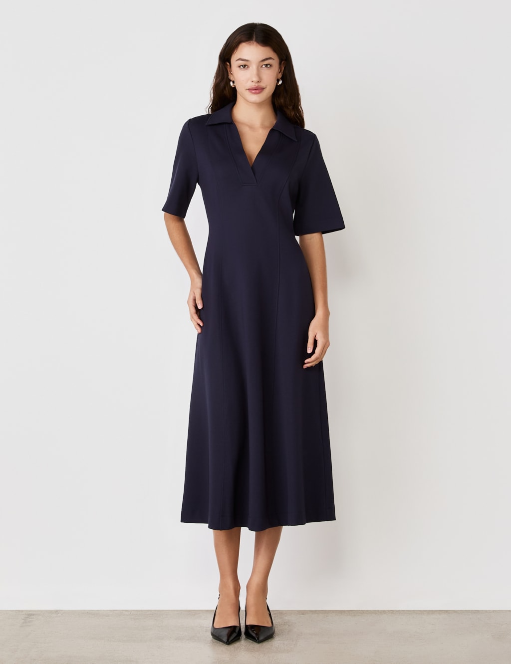 Jersey Midi Skater Dress
