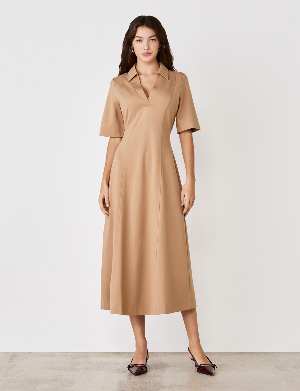 Jersey Midi Skater Dress