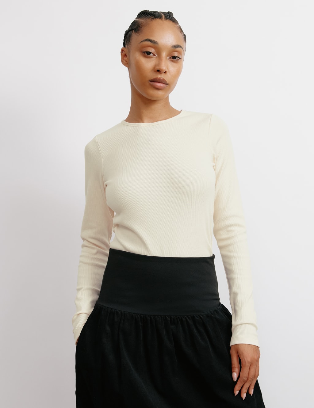 Cotton Rich Ribbed Top