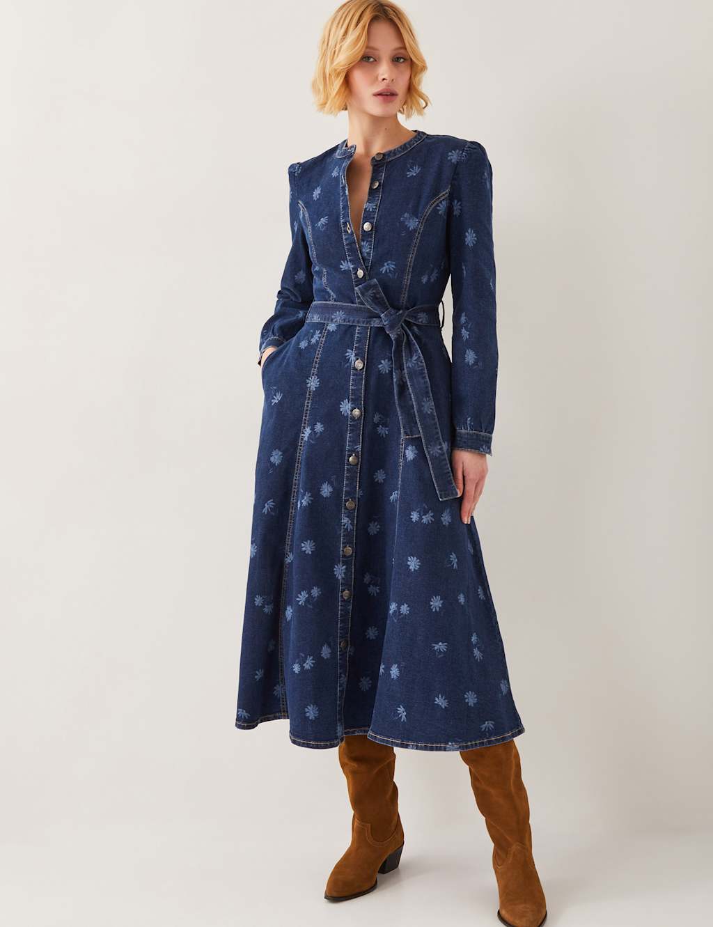 Lulu Daisy Cotton Rich Midi Shirt Dress