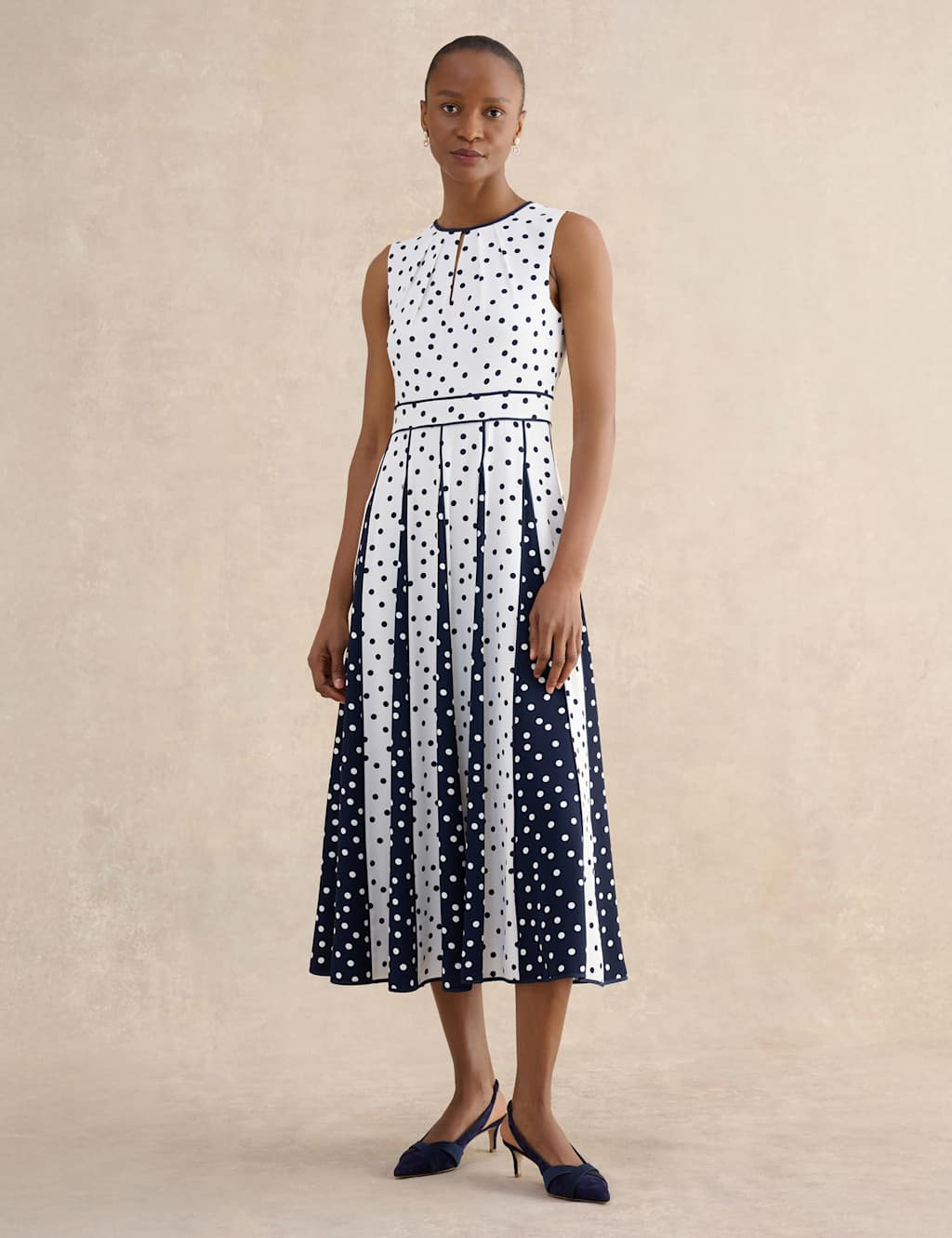 Hobbs Women's Floral Midi Skater Dress - 12 - Ivory Mix - Available at M&S