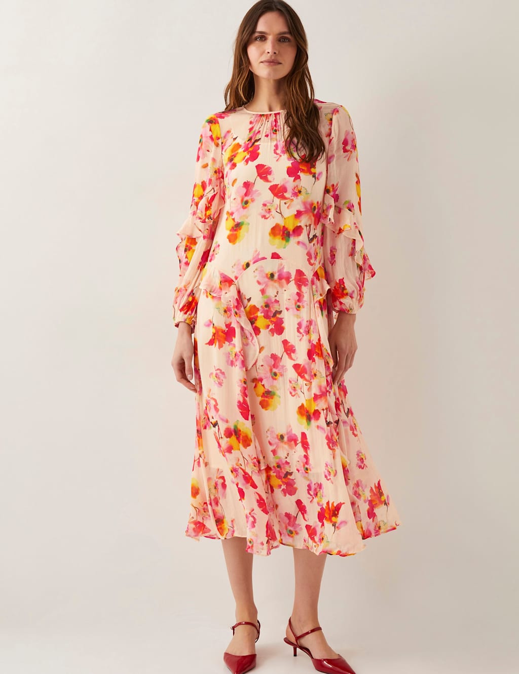 Floral Midi Skater Dress