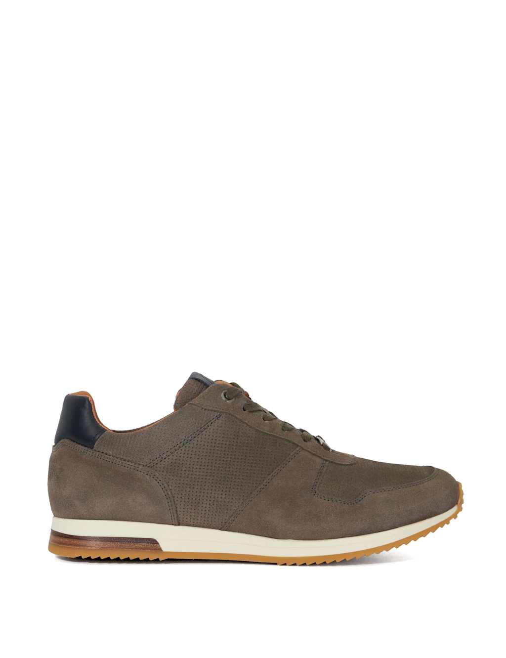 Wide Fit Suede Lace Up Trainers