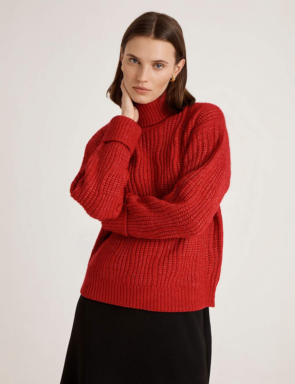 Finery London Women's Textured Roll Neck Jumper - 14 - Available at M&S