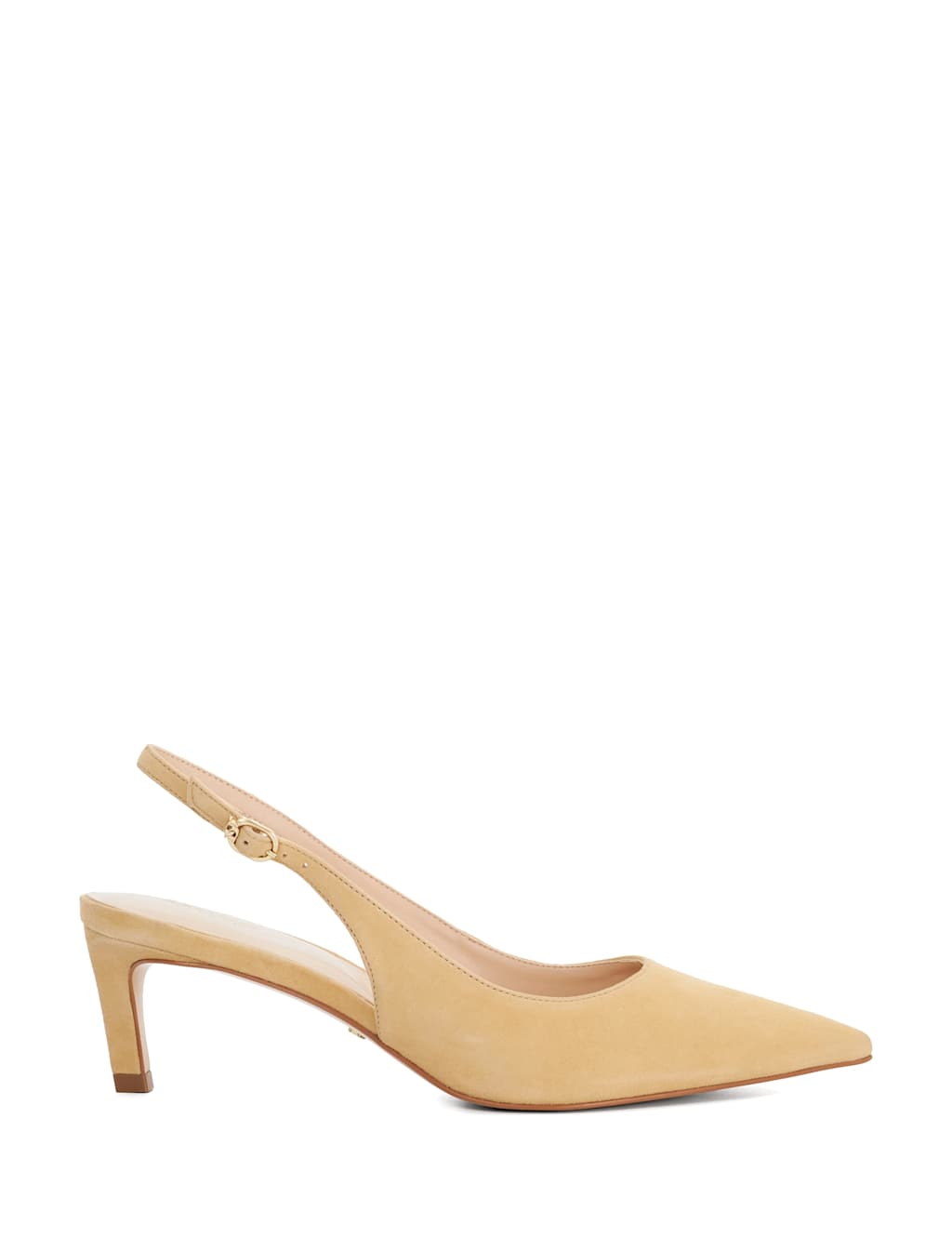 Suede Kitten Heel Slingback Shoes