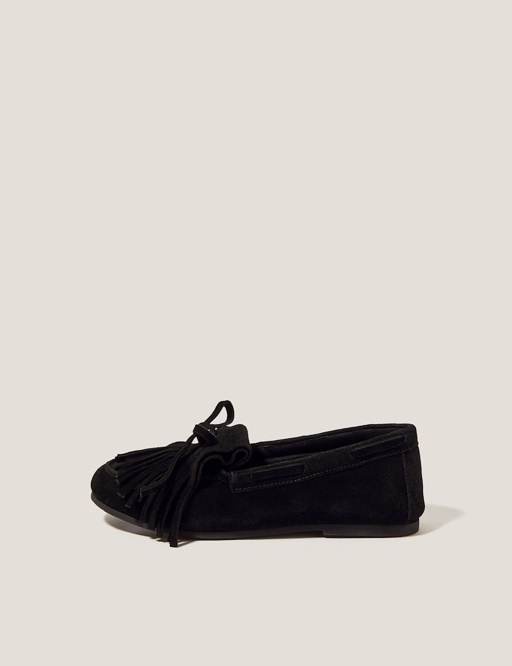 Monsoon Suede Moccasins Black