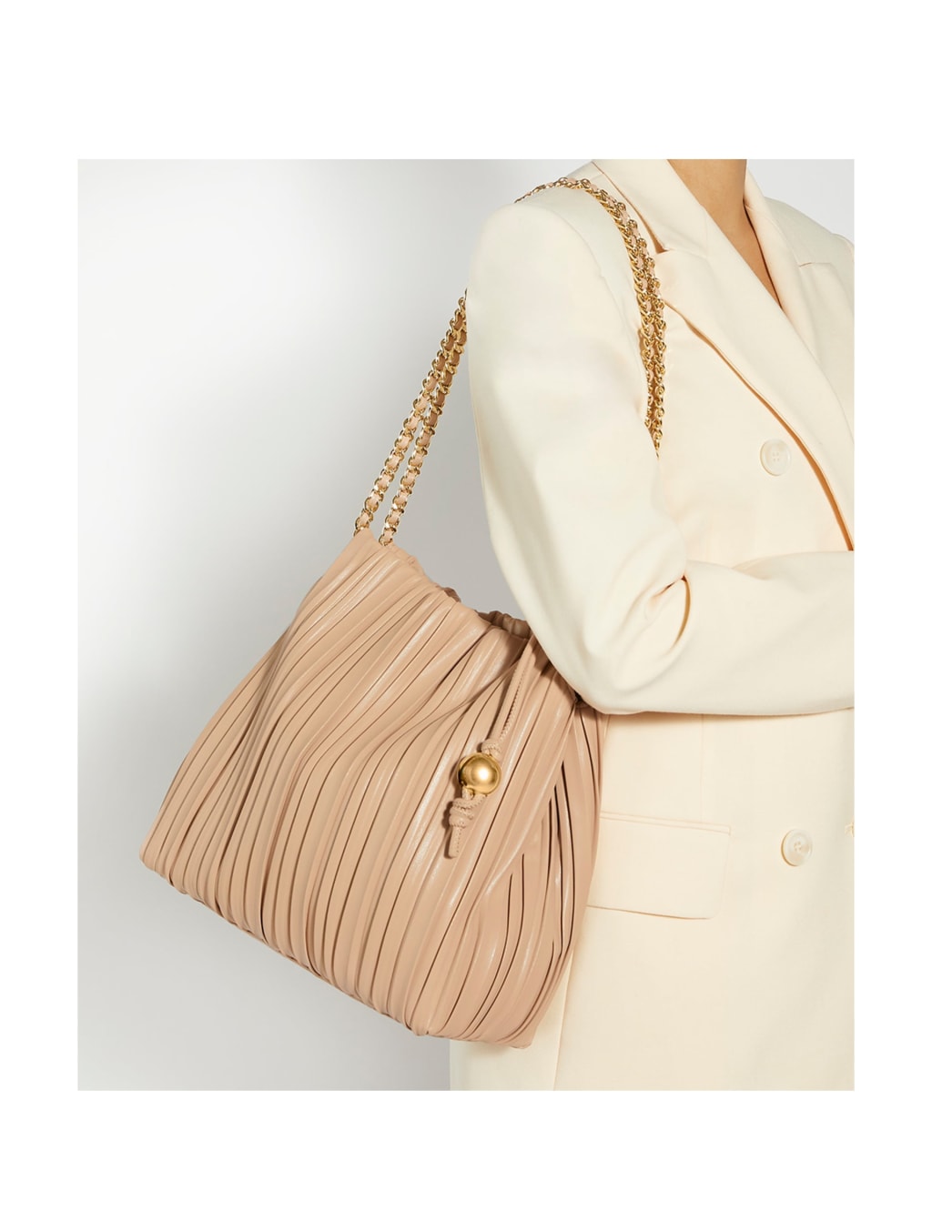 Pleated Shoulder Bag