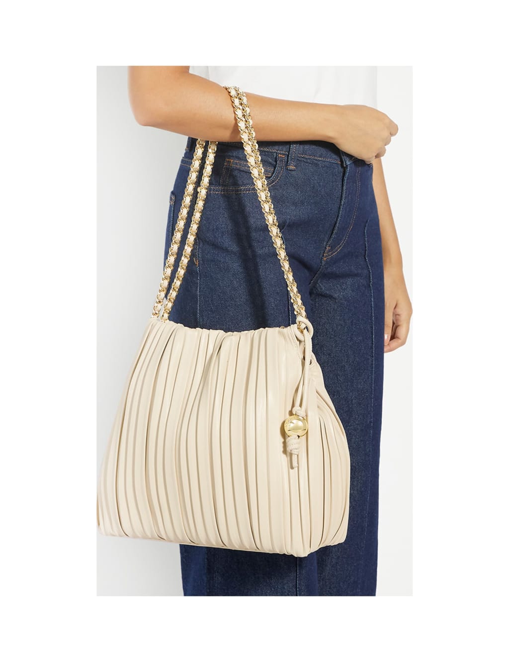 Pleated Shoulder Bag