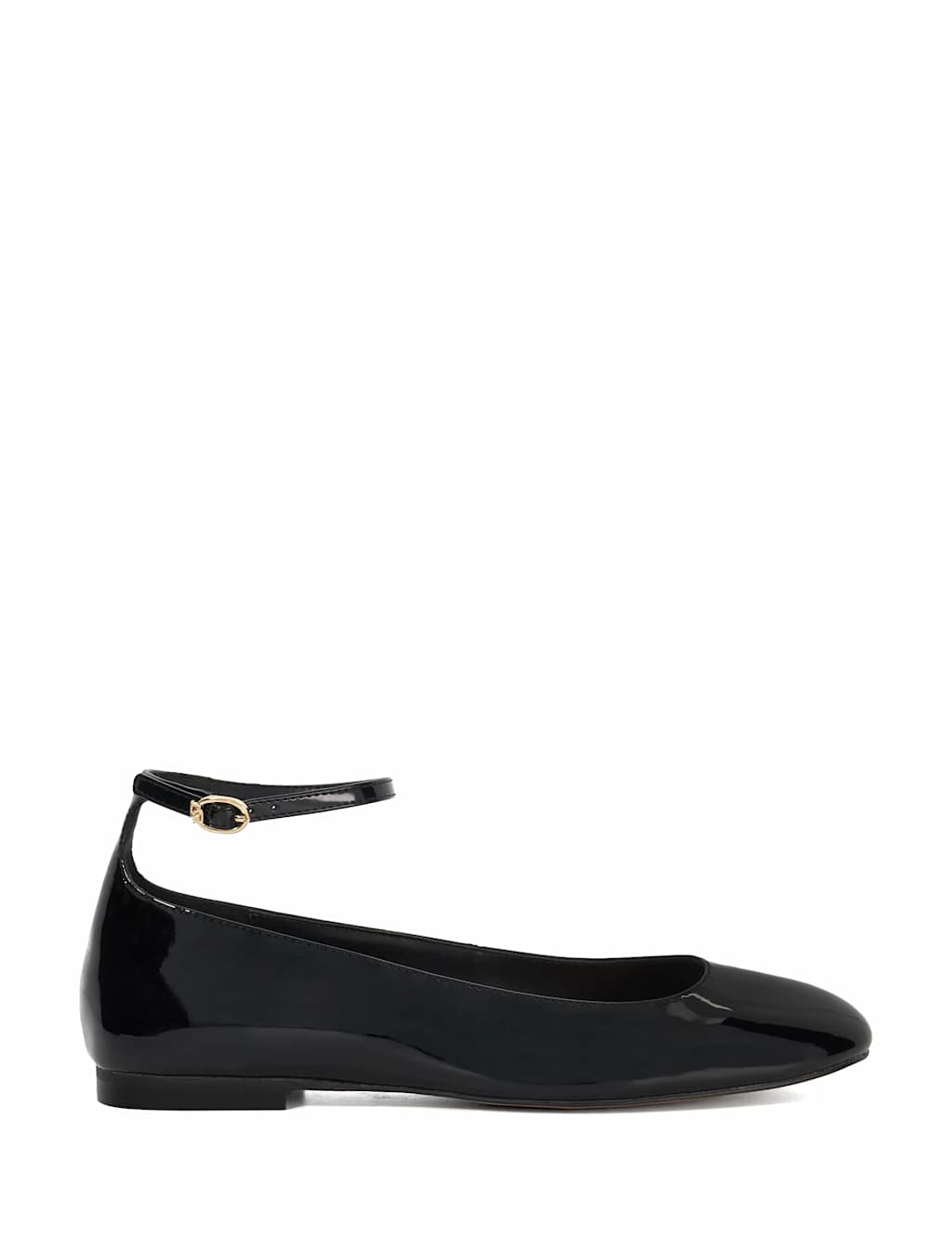 Patent Ankle Strap Flat Pumps