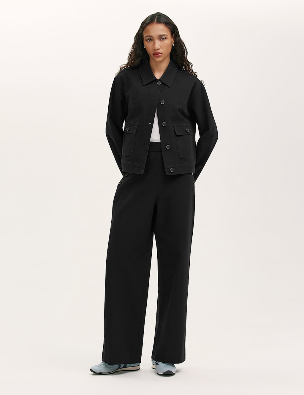 Finery London Women's Canvas Collared Utility Jacket - 16 - Black - Available at M&S