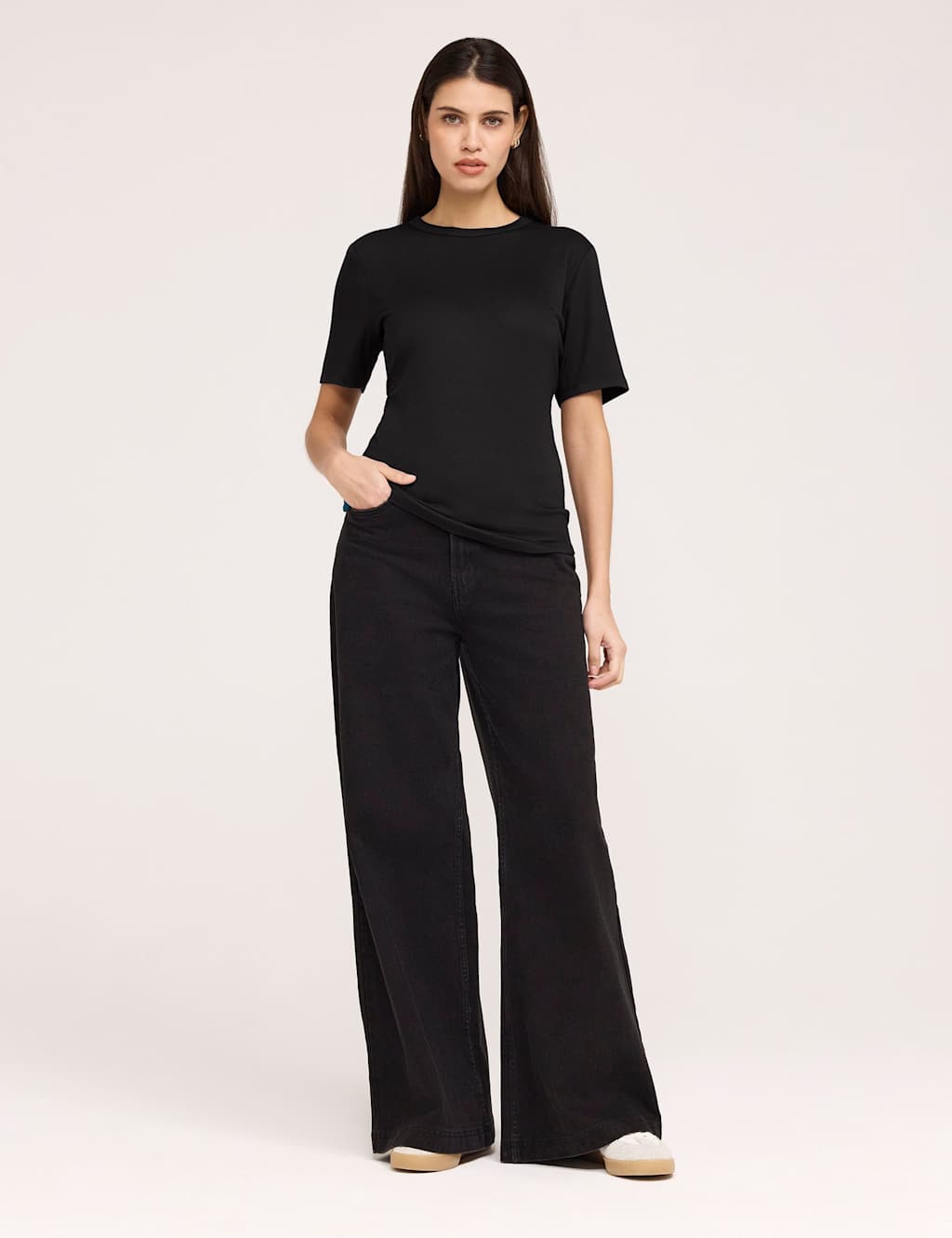 Finery London Women's Jersey T-Shirt - 12 - Black - Available at M&S