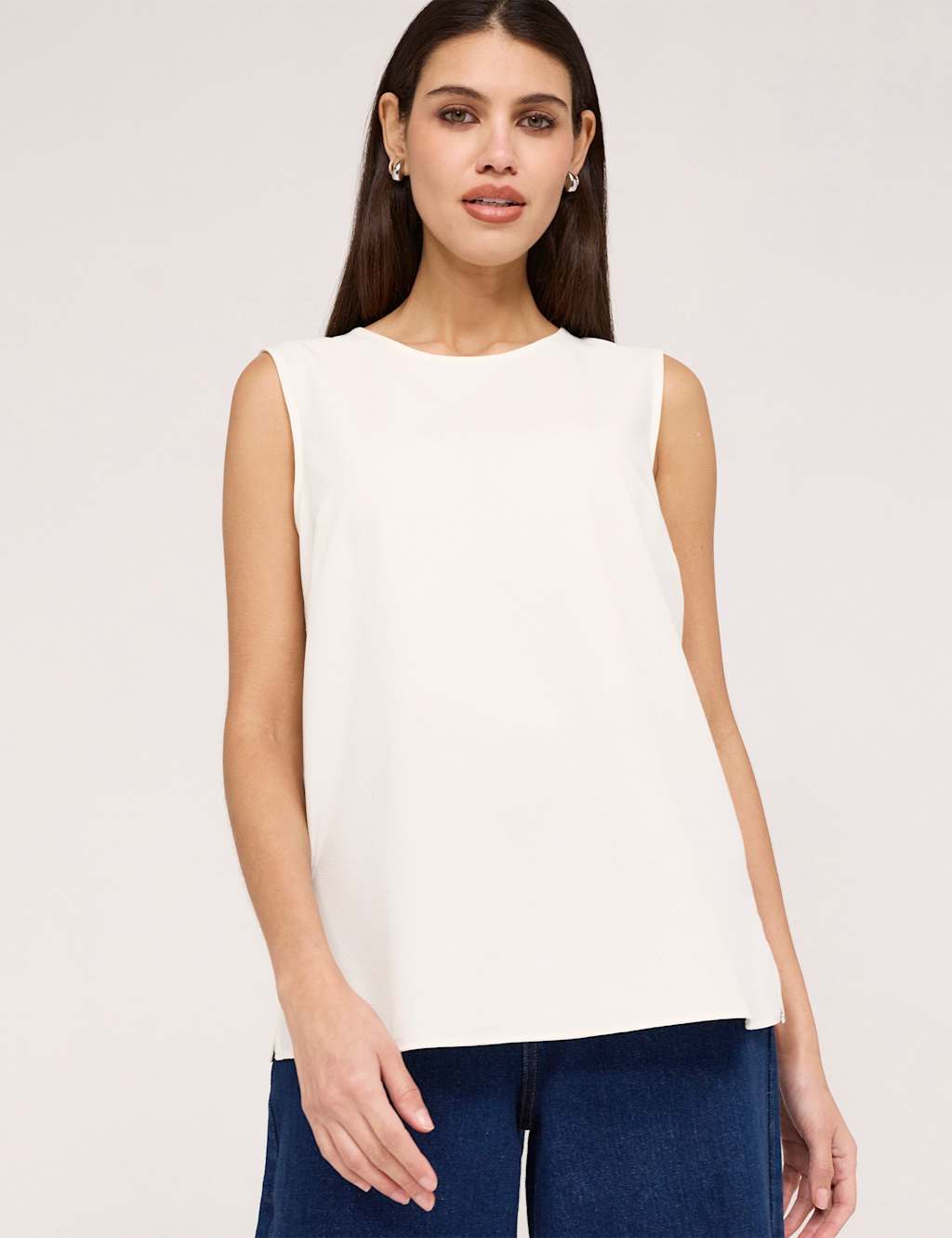 Finery London Women's Round Neck Shell Top - 10 - Ivory - Available at M&S