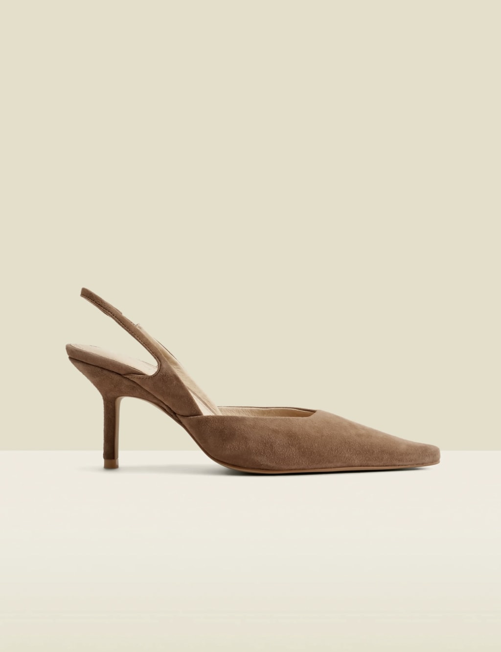 Suede Stiletto Heel Slingback Shoes