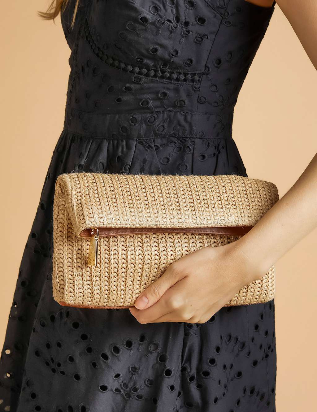 Zip Detail Clutch Bag