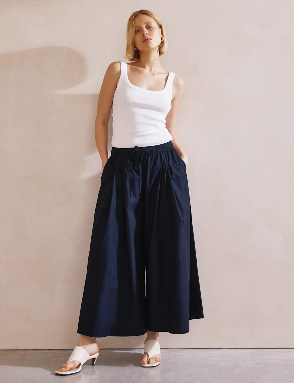 Pure Cotton Super Wide Leg Culottes