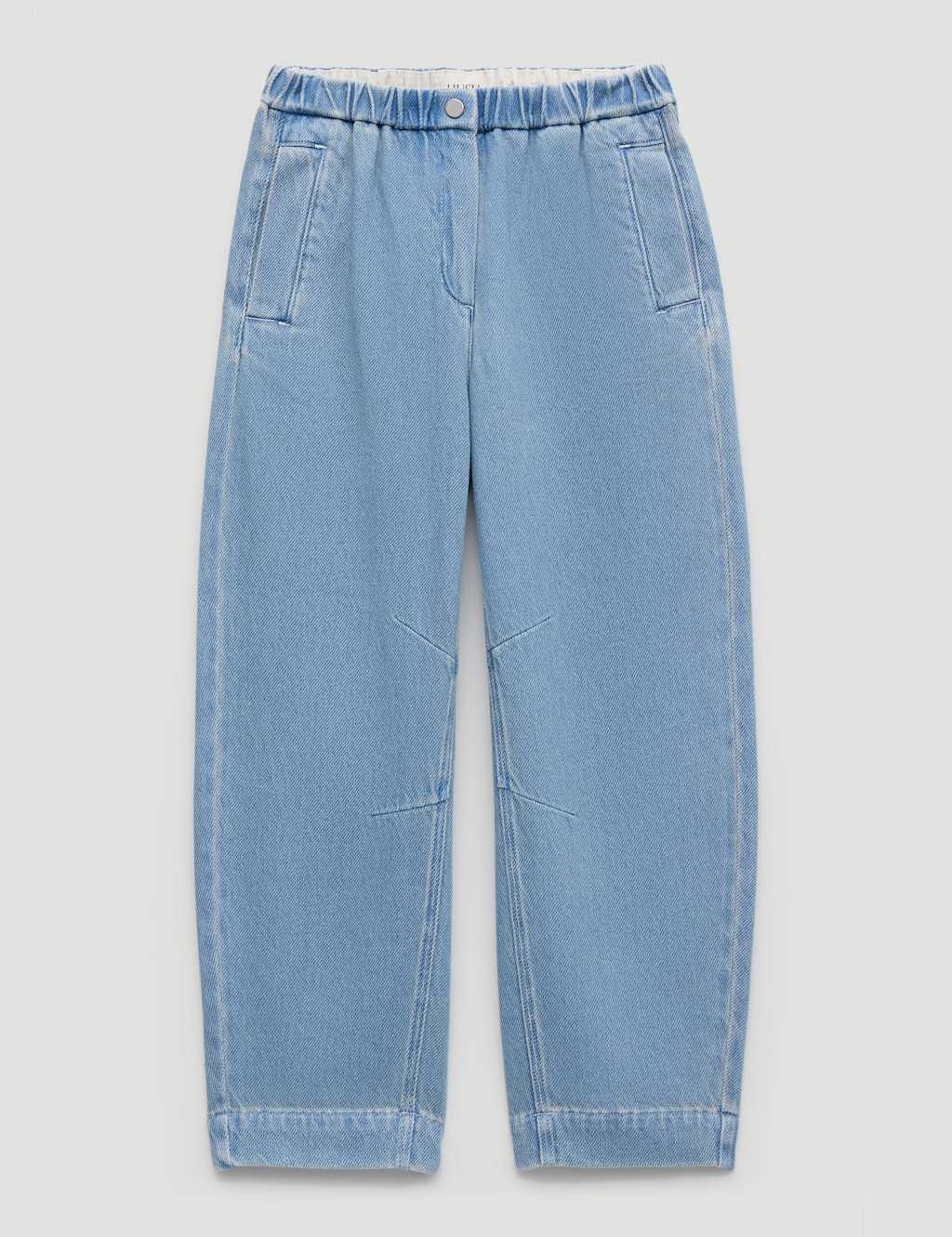 Hush Women's Supersoft Denim Barrel Turn Up Jeans - 10 - Light Blue - Available at M&S