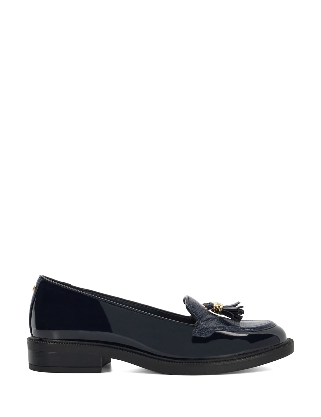 Wide Fit Tassel Block Heel Loafers