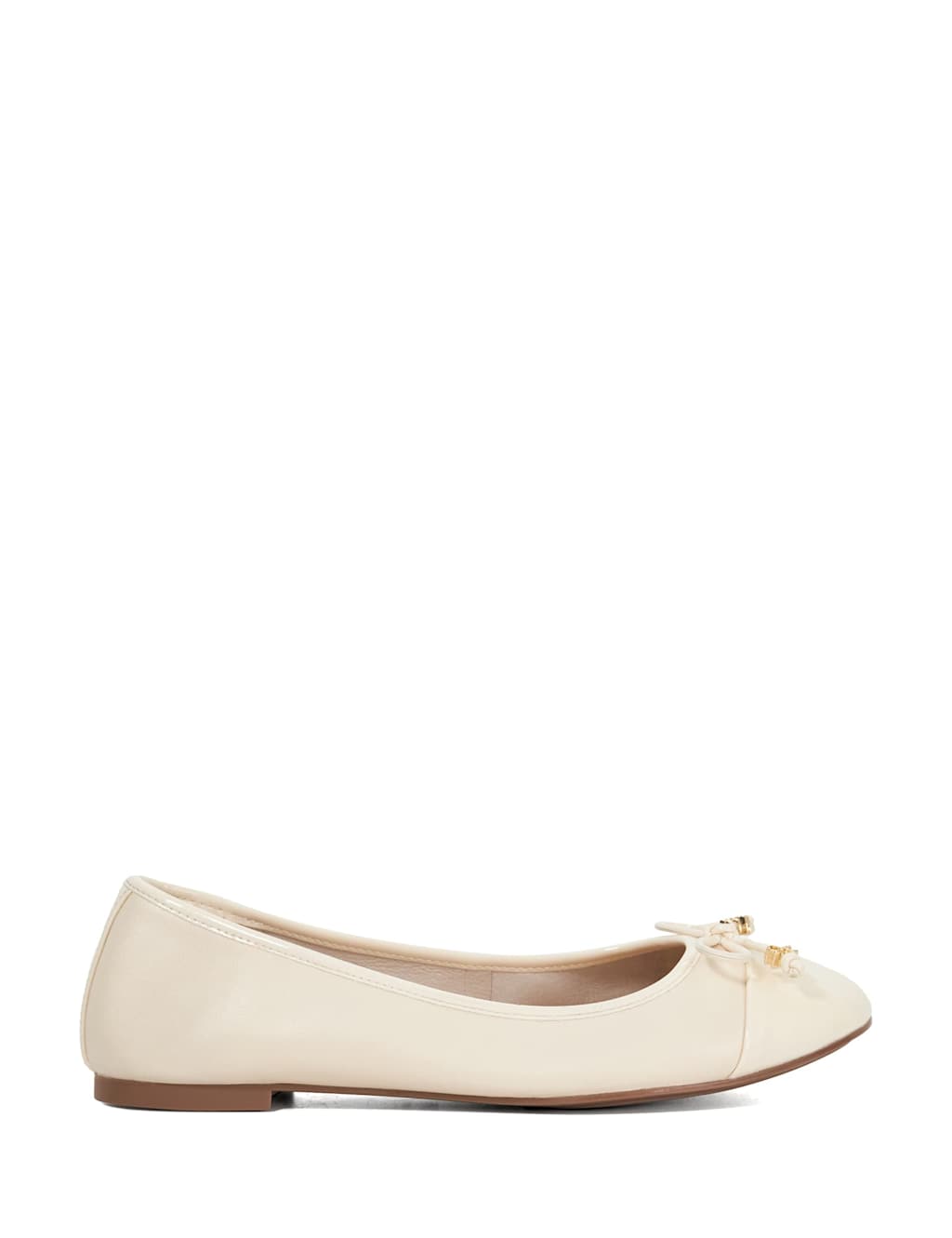 Wide Fit Leather Flat Ballet Pumps