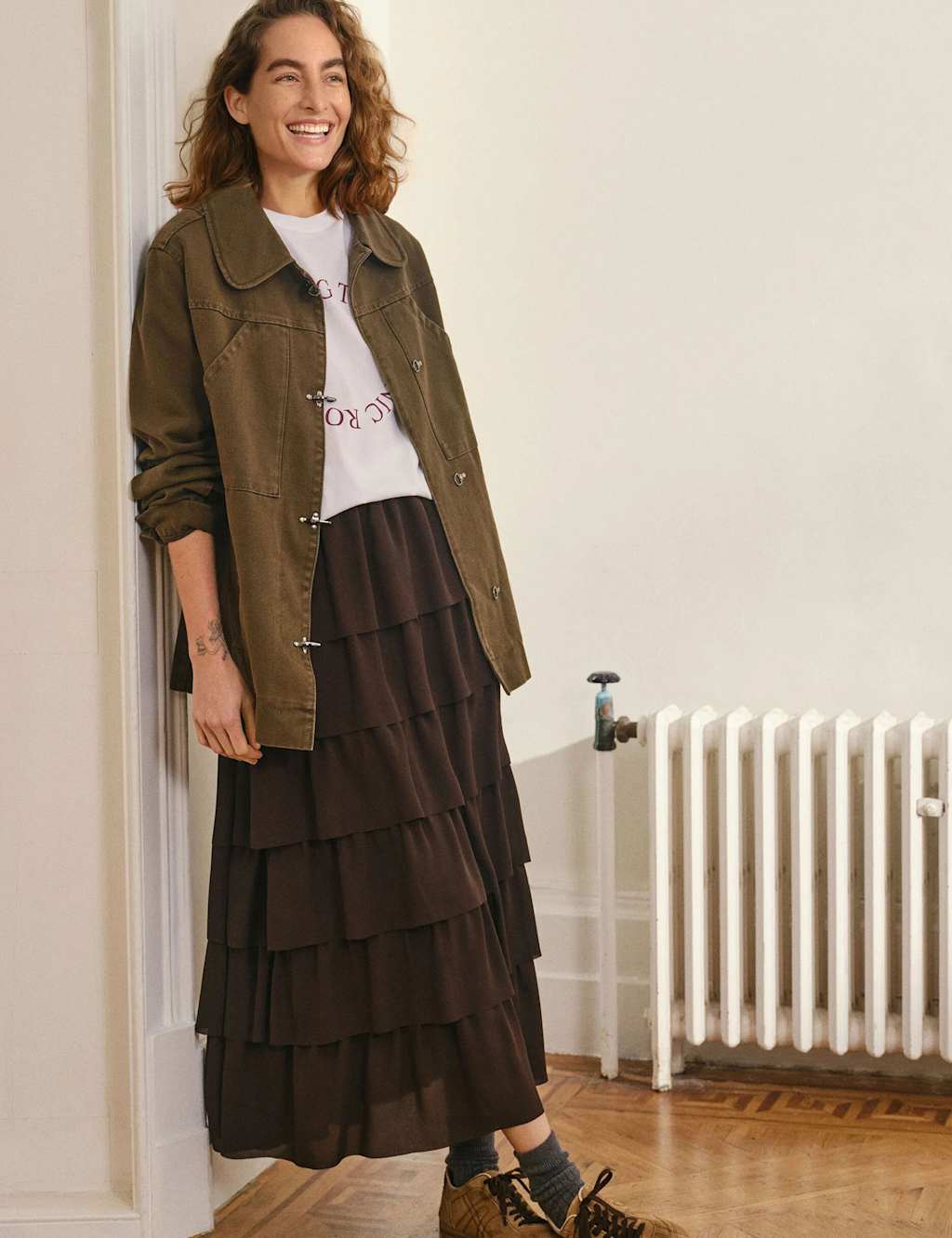 Hush Women's Pure Cotton Utility Jacket - XS-S - Olive - Available at M&S