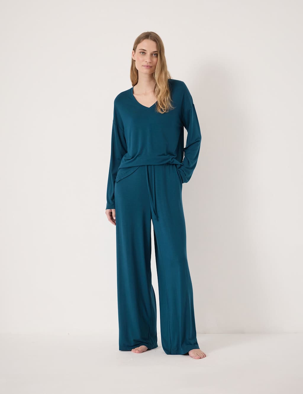 HUSH Modal Rich Pyjama Set Teal Green