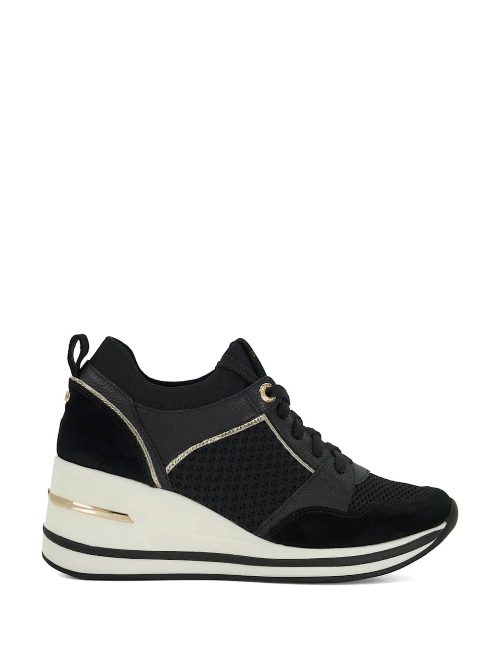 Lace-Up Wedge Trainers