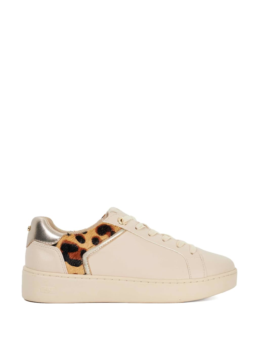 Leopard Print Lace-Up Flatform Trainers