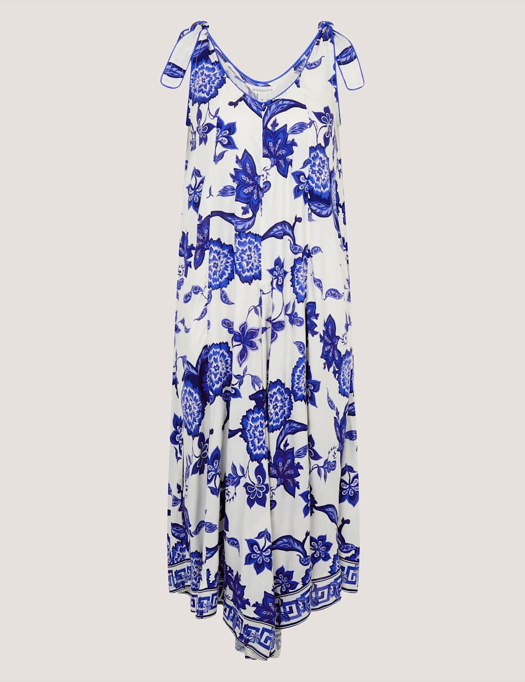 Monsoon Women's Floral Tie Shoulder Jumpsuit - Small - Blue Mix - Available at M&S