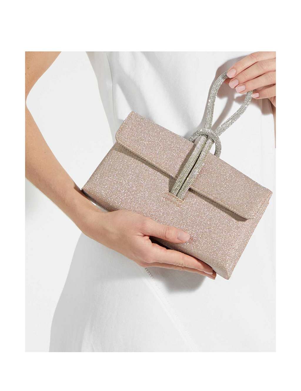 Diamante Grab Clutch Bag