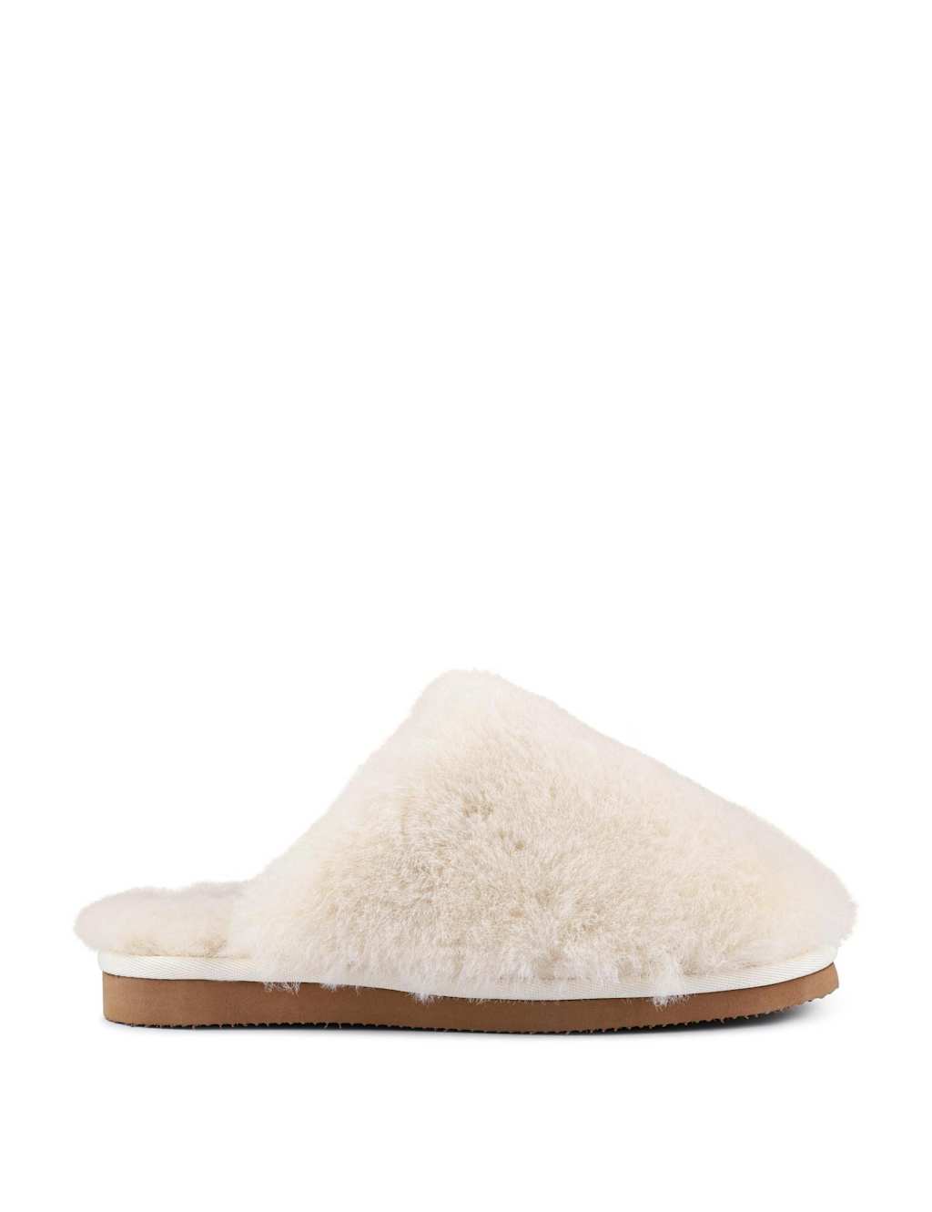 Jones Bootmaker Faux Fur Slippers Cream