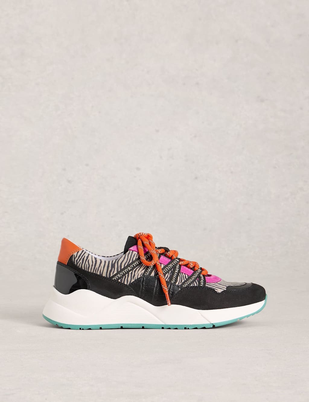White Stuff Women's Colour Block Trainers - 6STD - Black Mix, Black Mix