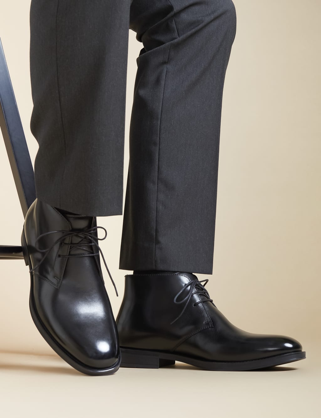 Leather Lace Up Chukka Boots