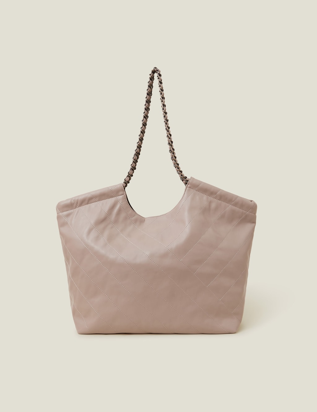 Faux Leather Chain Strap Shoulder Bag