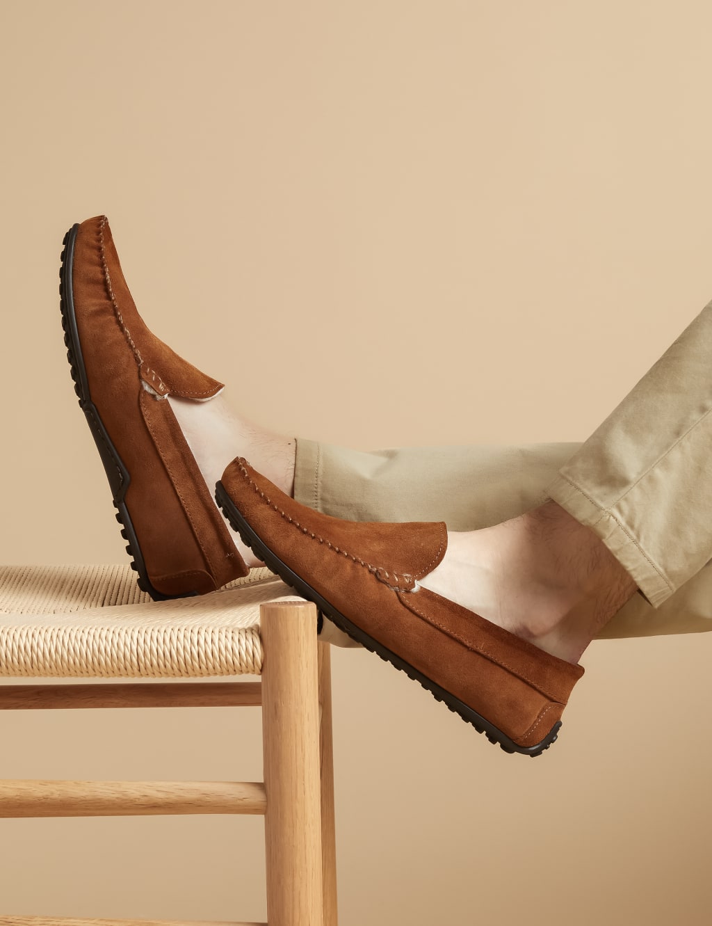 Suede Moccasin Slippers