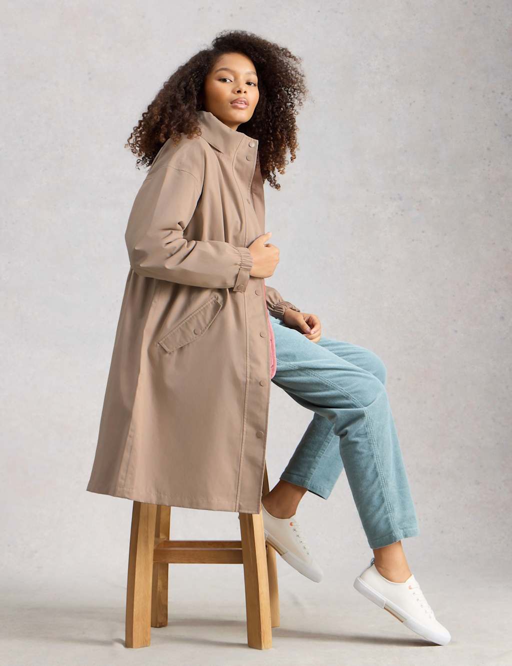 White Stuff Women's Hooded Rain Jacket - 14 - Natural - Available at M&S